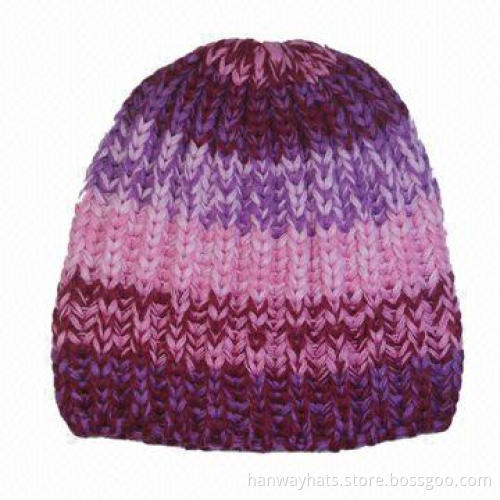 Ladies' Wool knit Beanie with Bow, Fashionable and Soft Hand Feeling, Suitable for Winter